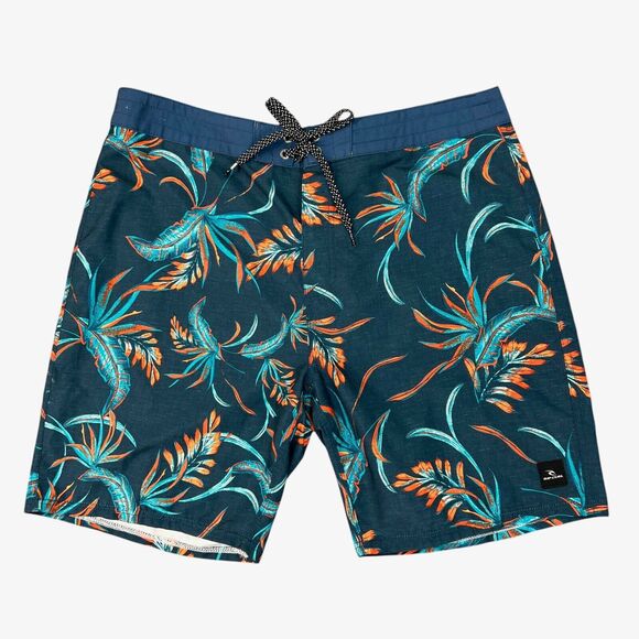 Rip Curl Board Shorts Mens 36 Floral Quick Dry Drawstring Beach Swim Surfing - Picture 1 of 12